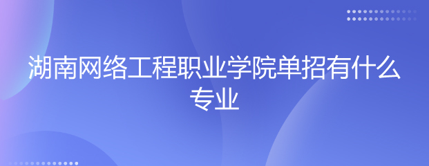湖南網(wǎng)絡(luò)工程職業(yè)學(xué)院單招專業(yè)解讀 聚焦網(wǎng)絡(luò)工程設(shè)計(jì)，培育數(shù)字時(shí)代技術(shù)人才